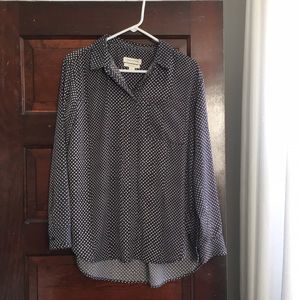 Treasure and Bond oversized silk boyfriend shirt